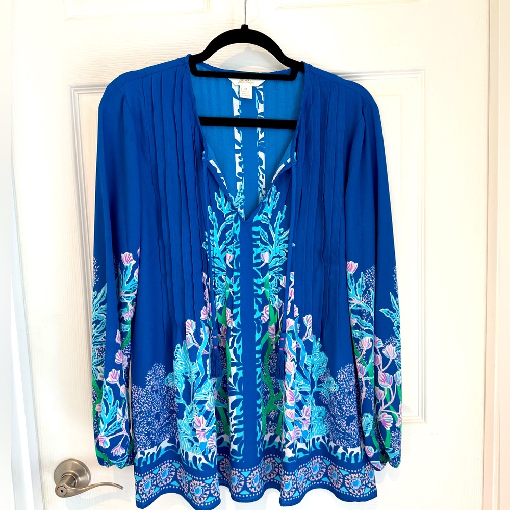 NWOT…Marilina Tunic. Lilly Pulitzer Blue flowy top.